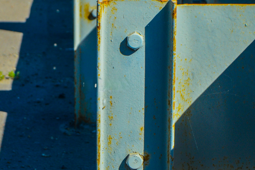 Road guardrail after text removal
